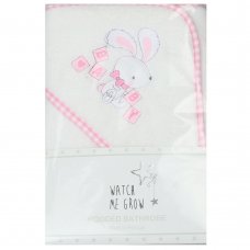 WF1666: Baby Pink Bunny Hooded Towel/Robe